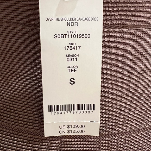 Bebe OVER THE SHOULDER BANDAGE DRESS Size Small - Picture 5 of 15